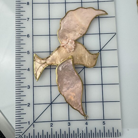 Vintage Silvestri Capiz Shell Dove Ornaments Set of 2 - Picture 10 of 10